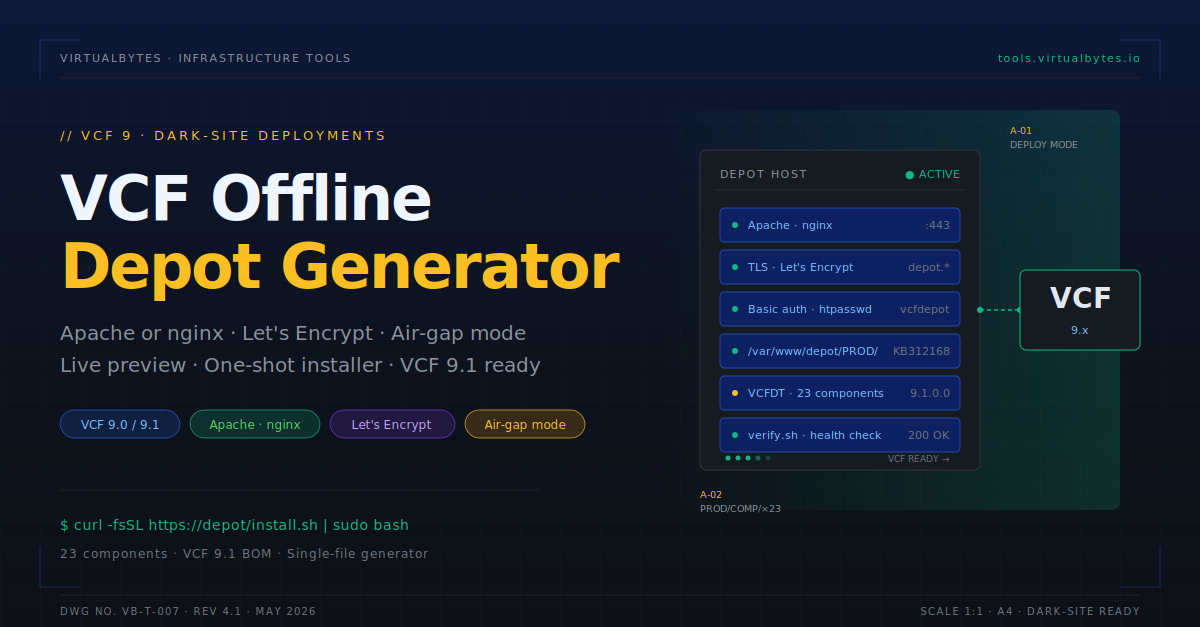 VCF Offline Depot Generator overview